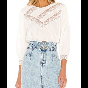 Joie Margette Porcelain/White Blouse size Small